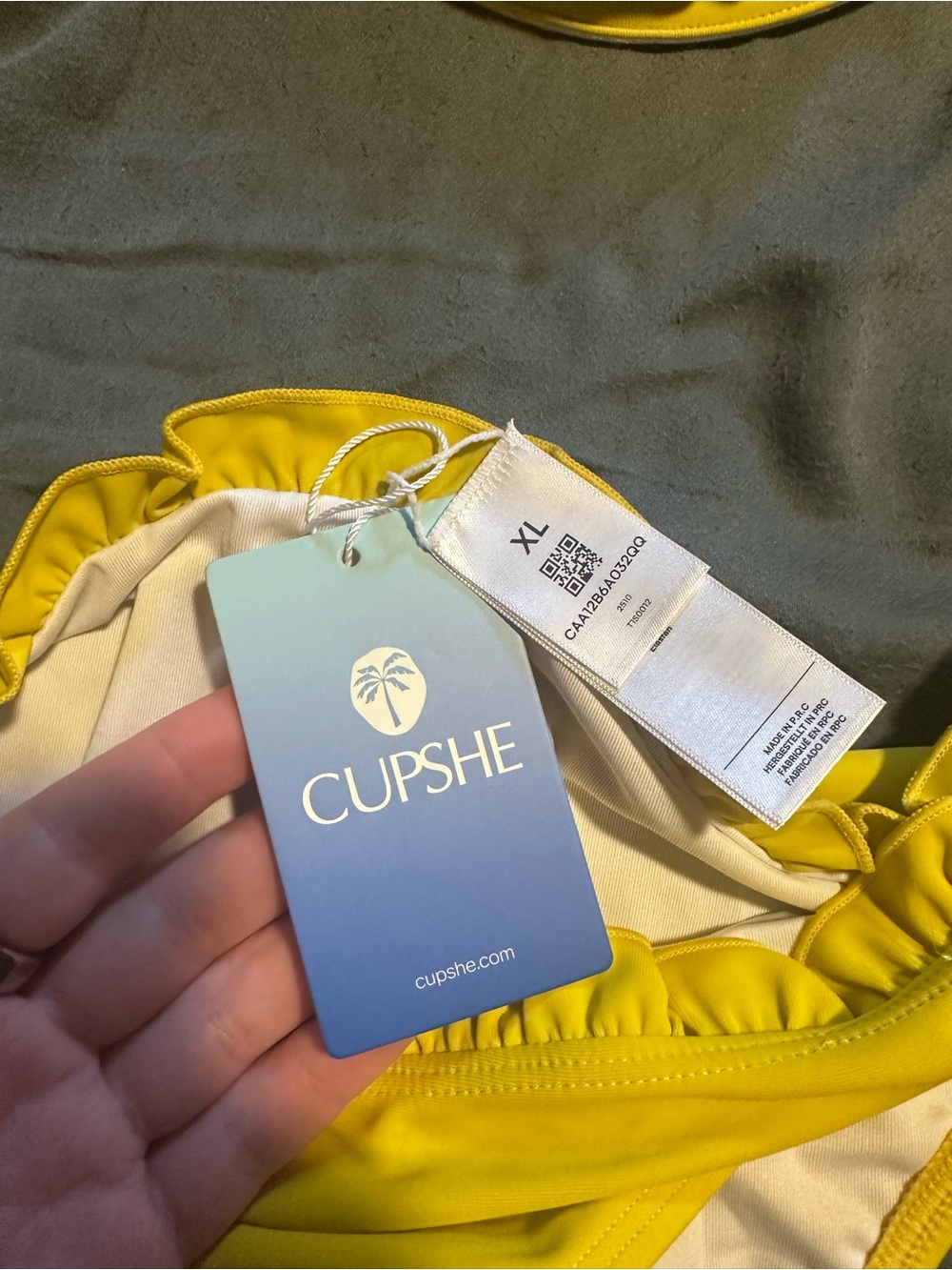 Cupshe Yellow Ruffle Underwire Bikini Set - Picture 5 of 7